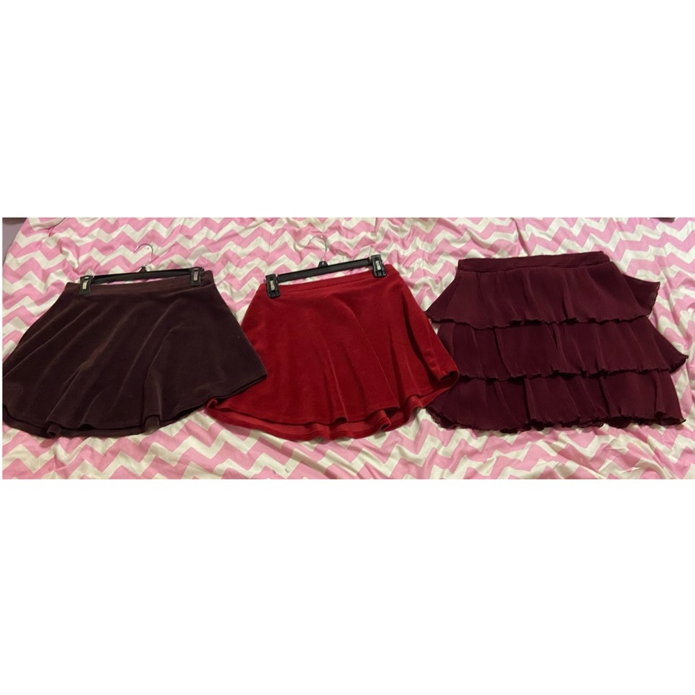 Set of 3 Red Skirts